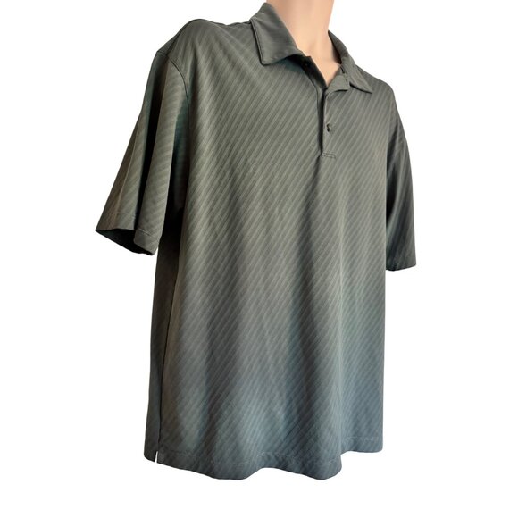 Tiger Woods Collection Size Medium Textured Green Nike Dry Fit Polo Men's Golf S - Picture 8 of 9
